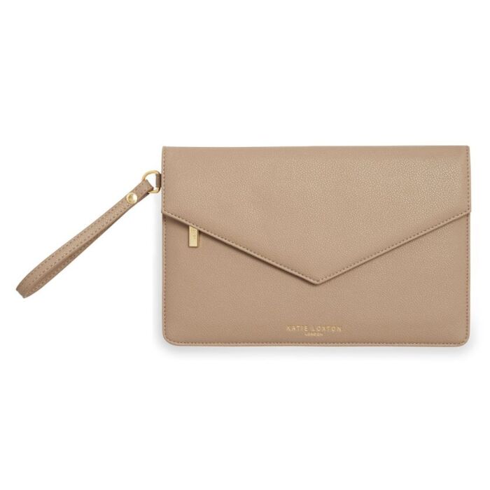 Katie Loxton Esme Envelope Clutch Bag - Taupe